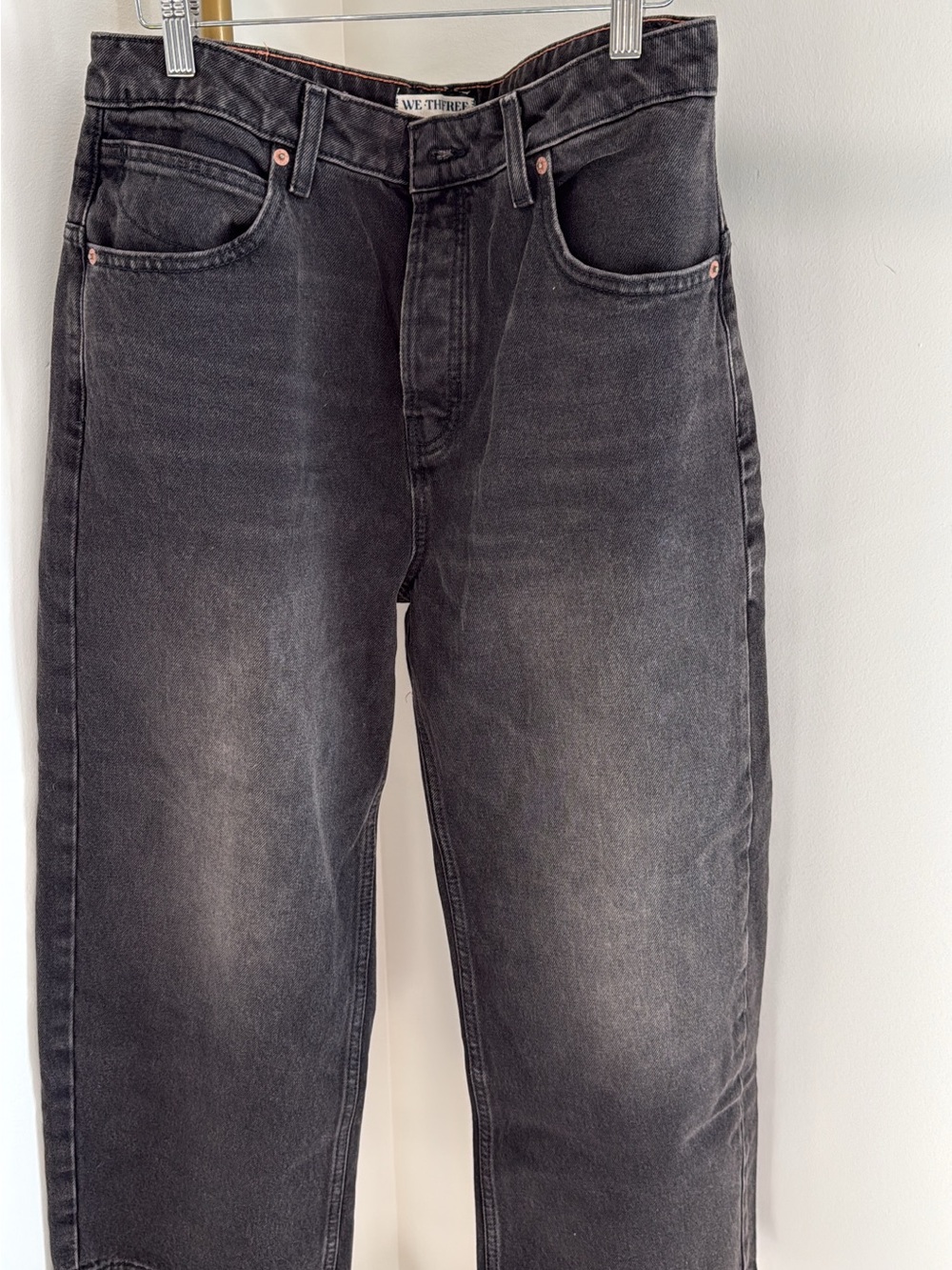 Free People Black Straight Leg Jeans
